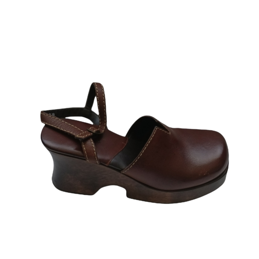 MIA Chunky Platform Strapped Clog Brown 10